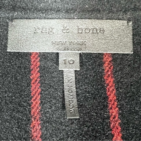 RAG & BONE Bree Reversible Raglan Wool Coat Women's Size 10 - Picture 15 of 16